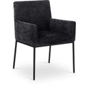Meridian Reeves Black Chenille Fabric Dining Chair IMAGE 1