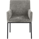 Meridian Reeves Grey Chenille Fabric Dining Chair IMAGE 3