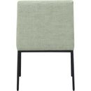  Color_Black/ Green -- Reeves Mint Chenille Fabric Upholstered Dining Arm Chair IMAGE 5