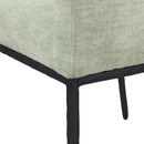  Color_Black/ Green -- Reeves Mint Chenille Fabric Upholstered Dining Arm Chair IMAGE 7
