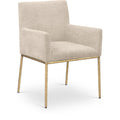  Color_Beige/ Brass -- Meridian Reeves Arm Chair IMAGE 1