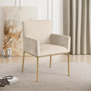  Color_Beige/ Brass -- Meridian Reeves Arm Chair IMAGE 2