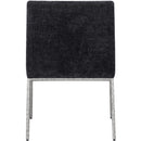 Meridian Reeves Black Chenille Fabric Dining Chair IMAGE 5