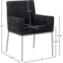  Color_Black/ Silver -- Meridian Reeves Arm Chair IMAGE 8