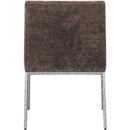  Color_Brown/ Silver -- Reeves Brown Chenille Fabric Upholstered Dining Arm Chair IMAGE 5