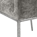  Color_Grey/ Silver -- Reeves Grey Chenille Fabric Upholstered Dining Arm Chair IMAGE 7
