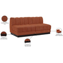  Manufacturer Color_Cognac -- Meridian Quinn Stationary Fabric Sofa IMAGE 11