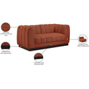  Manufacturer Color_Cognac -- Meridian Quinn Stationary Fabric Sofa IMAGE 11