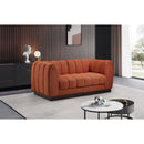  Manufacturer Color_Cognac -- Meridian Quinn Stationary Fabric Sofa IMAGE 2