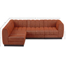  Manufacturer Color_Cognac -- Meridian Quinn Fabric 4 pc Sectional IMAGE 15