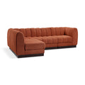  Manufacturer Color_Cognac -- Meridian Quinn Fabric 4 pc Sectional IMAGE 1