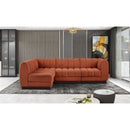  Manufacturer Color_Cognac -- Meridian Quinn Fabric 4 pc Sectional IMAGE 2