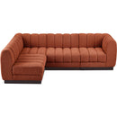  Manufacturer Color_Cognac -- Meridian Quinn Fabric 4 pc Sectional IMAGE 5