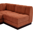  Manufacturer Color_Cognac -- Meridian Quinn Fabric 4 pc Sectional IMAGE 9