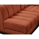 Meridian Quinn Cognac Chenille Fabric Modular Sectional IMAGE 12
