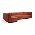  Manufacturer Color_Cognac -- Meridian Quinn Fabric 5 pc Sectional IMAGE 1