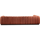 Meridian Quinn Cognac Chenille Fabric Modular Sectional IMAGE 3