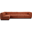  Manufacturer Color_Cognac -- Meridian Quinn Fabric 5 pc Sectional IMAGE 4