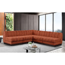  Manufacturer Color_Cognac -- Meridian Quinn Fabric 5 pc Sectional IMAGE 2