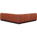 Meridian Quinn Cognac Chenille Fabric Modular Sectional IMAGE 3