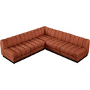  Manufacturer Color_Cognac -- Meridian Quinn Fabric 5 pc Sectional IMAGE 5