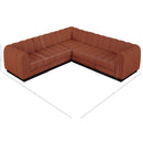 Meridian Quinn Cognac Chenille Fabric Modular Sectional IMAGE 14