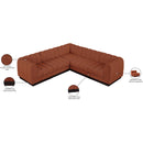 Meridian Quinn Cognac Chenille Fabric Modular Sectional IMAGE 15