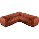  Manufacturer Color_Cognac -- Meridian Quinn Fabric 5 pc Sectional IMAGE 5
