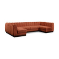  Manufacturer Color_Cognac -- Meridian Quinn Fabric 6 pc Sectional IMAGE 1