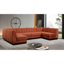  Manufacturer Color_Cognac -- Meridian Quinn Fabric 6 pc Sectional IMAGE 2