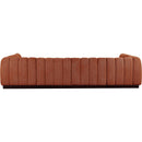 Meridian Quinn Cognac Chenille Fabric Modular Sectional IMAGE 3