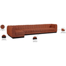 Meridian Quinn Cognac Chenille Fabric Modular Sectional IMAGE 20