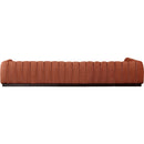 Meridian Quinn Cognac Chenille Fabric Modular Sectional IMAGE 3
