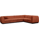  Manufacturer Color_Cognac -- Meridian Quinn Fabric 6 pc Sectional IMAGE 4