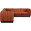 Manufacturer Color_Cognac -- Meridian Quinn Fabric 6 pc Sectional IMAGE 7