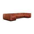  Manufacturer Color_Cognac -- Meridian Quinn Fabric 7 pc Sectional IMAGE 1