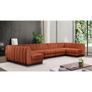  Manufacturer Color_Cognac -- Meridian Quinn Fabric 7 pc Sectional IMAGE 2
