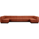  Manufacturer Color_Cognac -- Meridian Quinn Fabric 7 pc Sectional IMAGE 4
