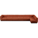 Manufacturer Color_Cognac -- Meridian Quinn Fabric 7 pc Sectional IMAGE 5