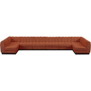  Manufacturer Color_Cognac -- Meridian Quinn Fabric 8 pc Sectional IMAGE 5