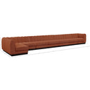 Meridian Quinn Cognac Chenille Fabric Modular Sectional IMAGE 17