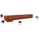 Meridian Quinn Cognac Chenille Fabric Modular Sectional IMAGE 18