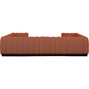 Meridian Quinn Cognac Chenille Fabric Modular Sectional IMAGE 3