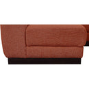 Meridian Quinn Cognac Chenille Fabric Modular Sectional IMAGE 11