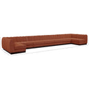 Meridian Quinn Cognac Chenille Fabric Modular Sectional IMAGE 17