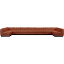  Manufacturer Color_Cognac -- Meridian Quinn Fabric 9 pc Sectional IMAGE 4