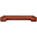  Manufacturer Color_Cognac -- Meridian Quinn Fabric 9 pc Sectional IMAGE 5