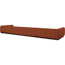 Meridian Quinn Cognac Chenille Fabric Modular Sectional IMAGE 6