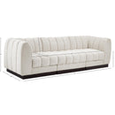  Manufacturer Color_Cream -- Quinn 101" Cream Chenille Fabric Upholstered 3 pc Modular Sofa IMAGE 10