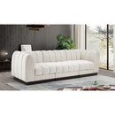  Manufacturer Color_Cream -- Quinn 101" Cream Chenille Fabric Upholstered 3 pc Modular Sofa IMAGE 2